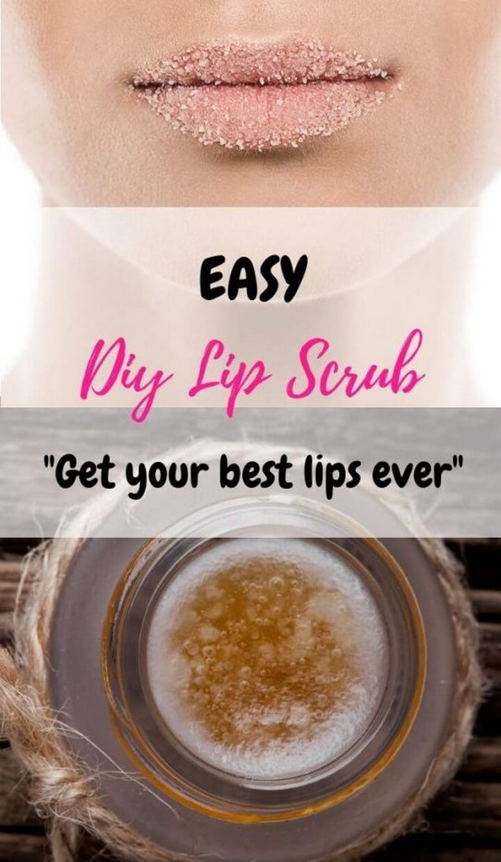 36 DIY Lip Scrub Recipe & Ideas For Exfoliate, Plump & Pout Lips