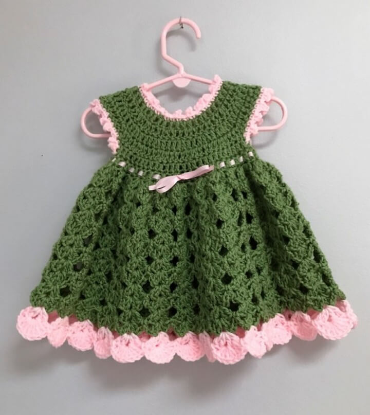 crocia baby frock