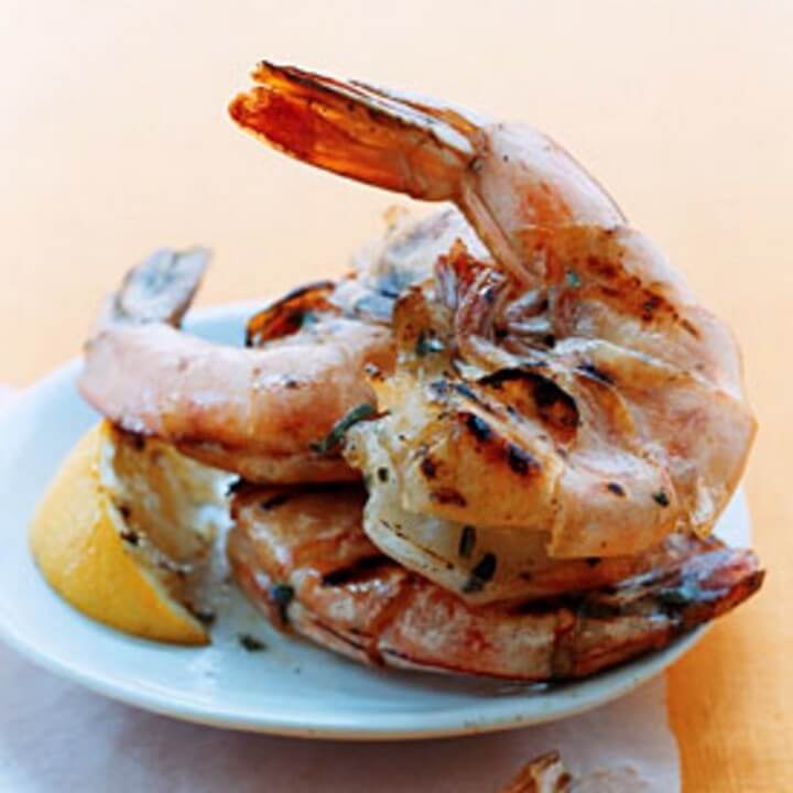 Grilled Jumbo Shrimp with Lemon and Oregano