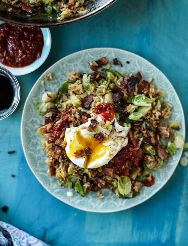 Bacon Brussels Sprouts Fried Rice