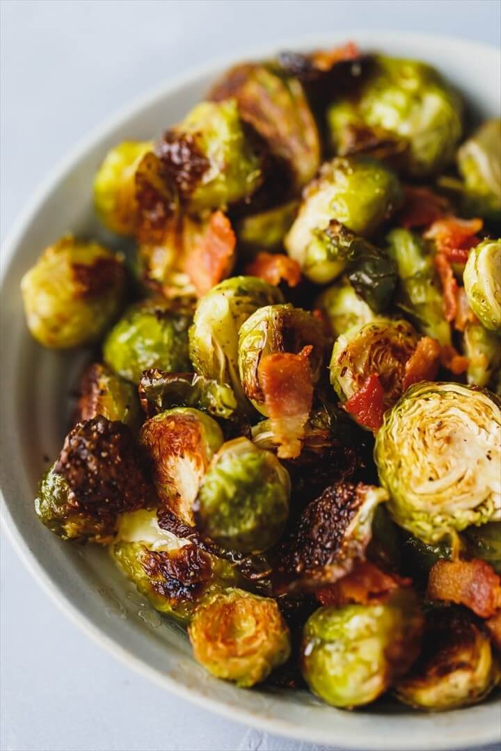 Baked Brussel Sprouts With Bacon 1