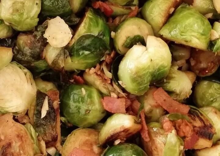Garlic Bacon Brussels Sprouts