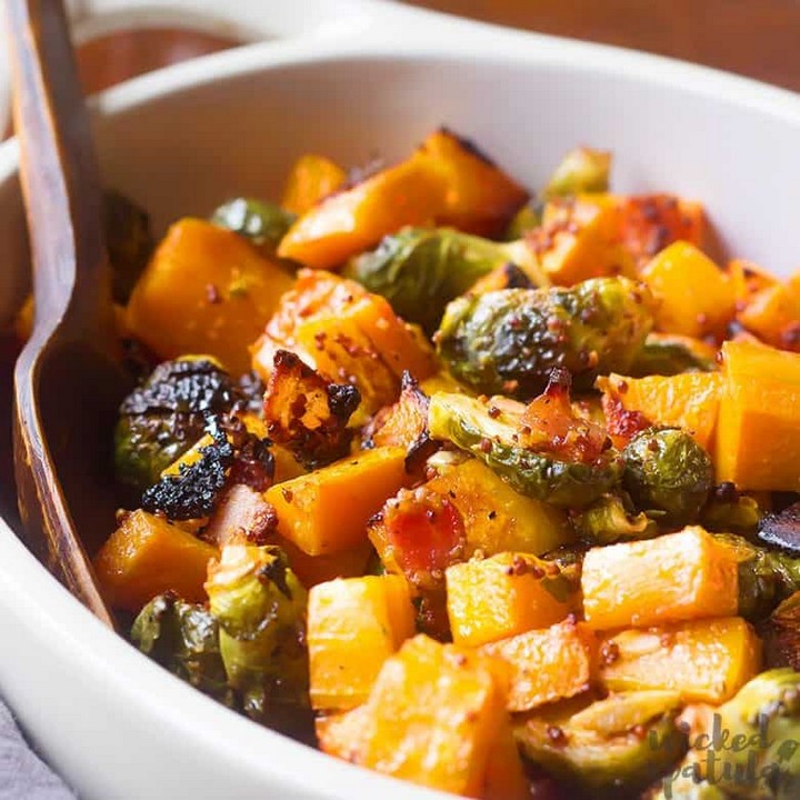 Roasted Butternut Squash and Brussels Sprouts Recipe