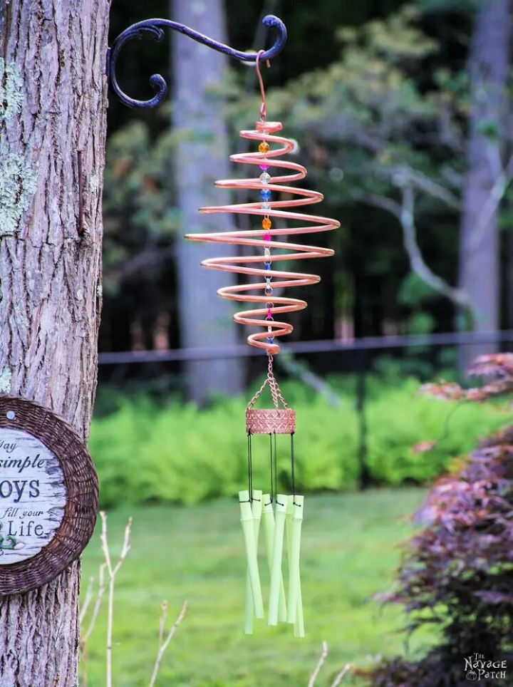 Coiled Copper Wind Chimes