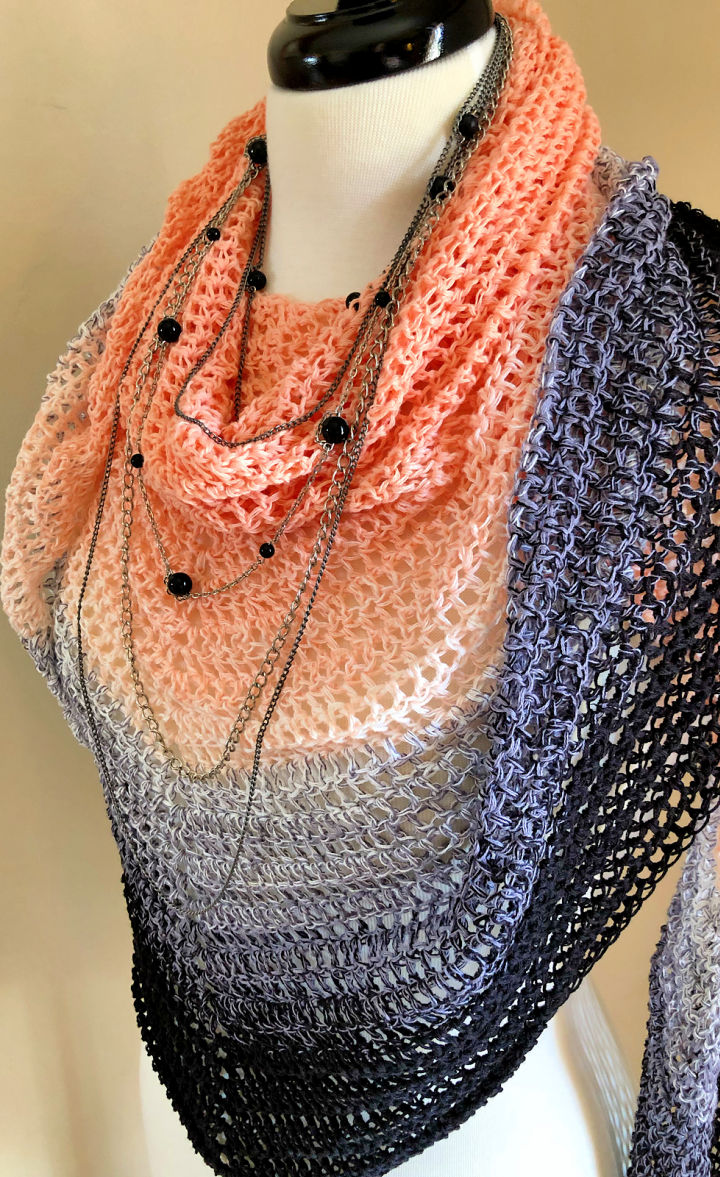Crochet Beginner Triangle Shawl