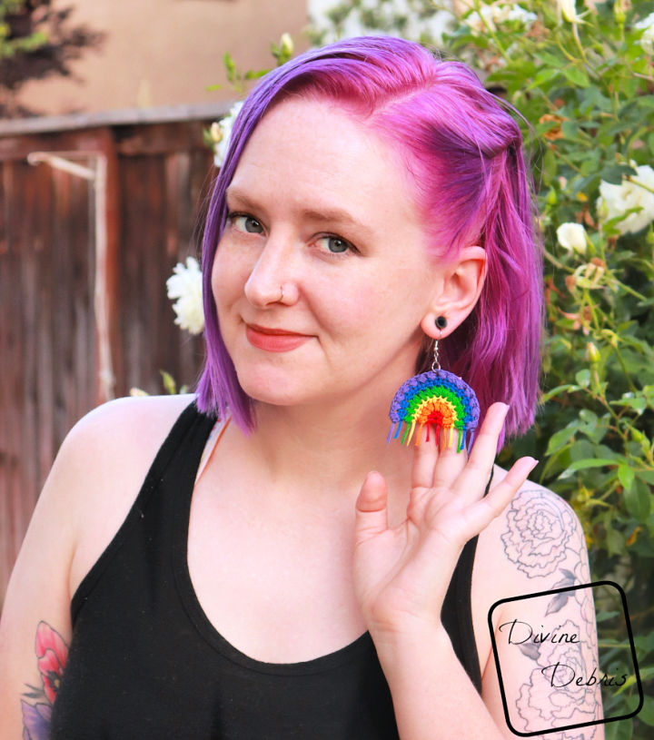 Crochet Puff Rainbow Earrings