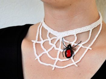 Crochet Spider Web Necklace