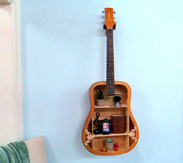 Inexpensive DIY Guitar Shelf
