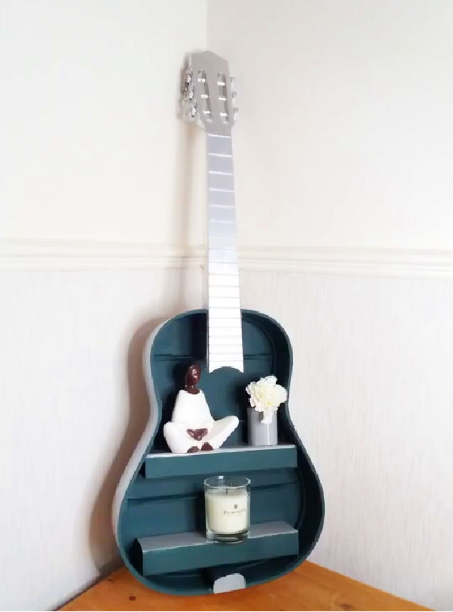 Repurpose an Old Guitar Into Shelf