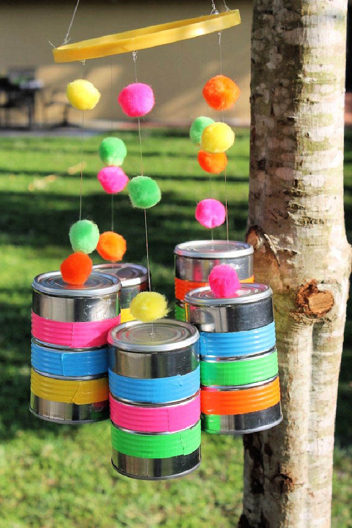 Wind Chimes from Recycled Tin Cans