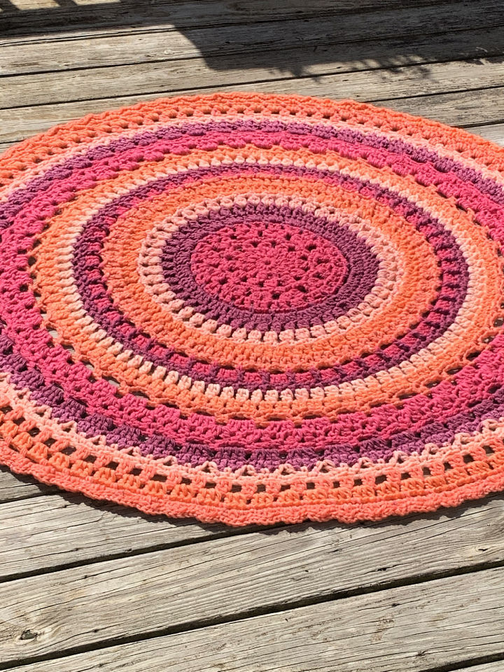 Crochet Anniversary Mandala Blanket