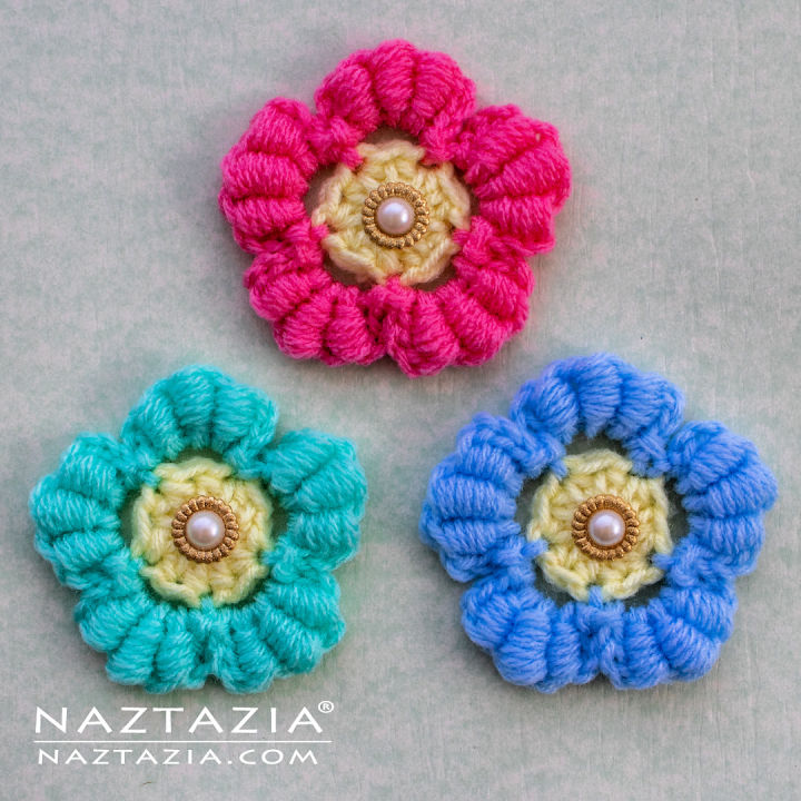 Crochet Bullion Stitch Flower