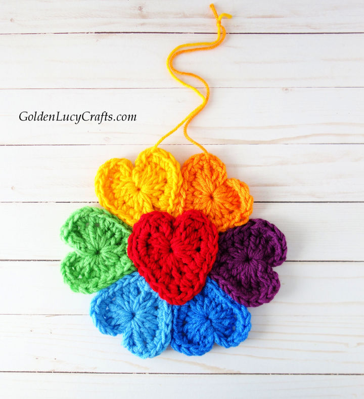Crochet Rainbow Flower for Window