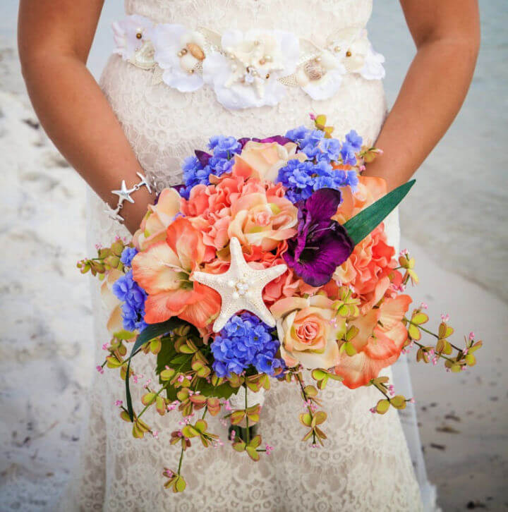 diy artificial wedding bouquet