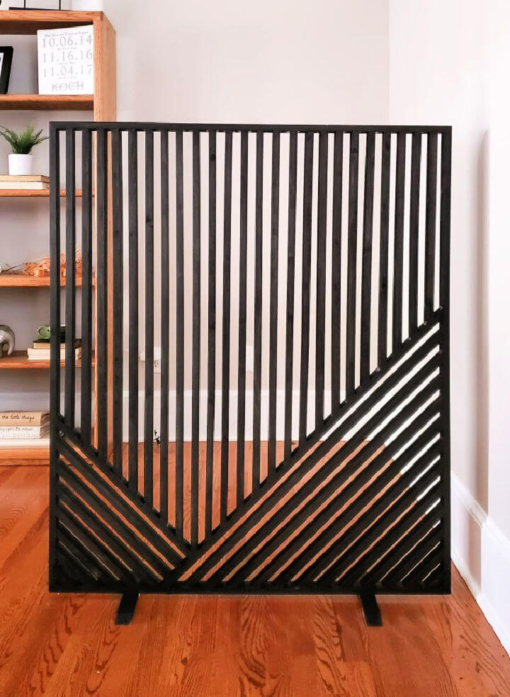 Geometric Wood Art Room Divider