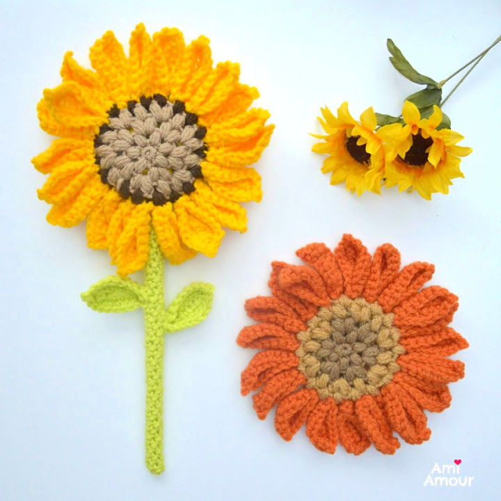 How to Crochet Sunflower Free Pattern