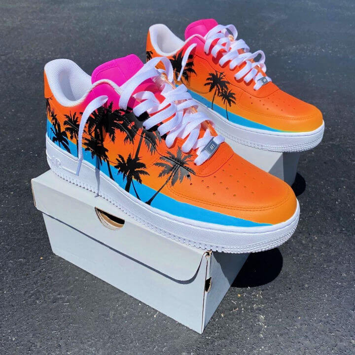white painted shoes