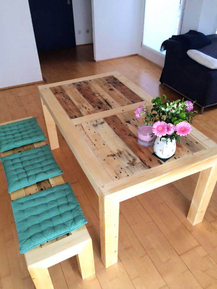 25 DIY Pallet Dining Tables Updated 2021 | Pallet Table Ideas
