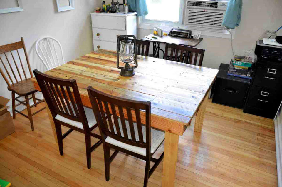 25 DIY Pallet Dining Tables {Updated 2021} Pallet Table Ideas