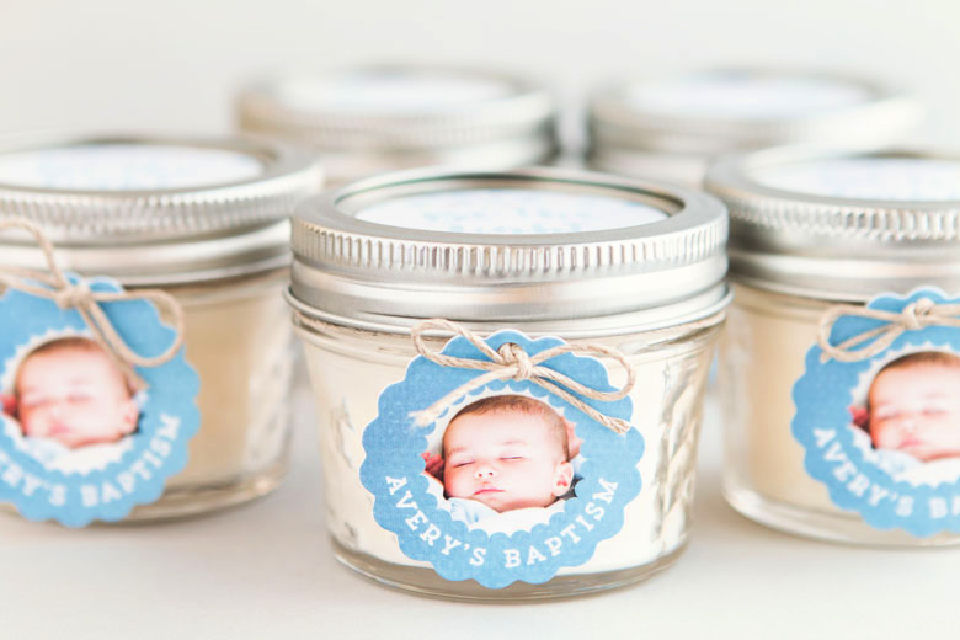Baptism Favor Candles