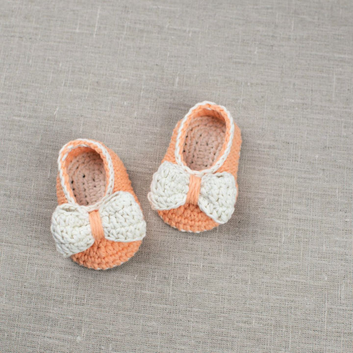 Crochet Baby Booties Orange Pumpkin