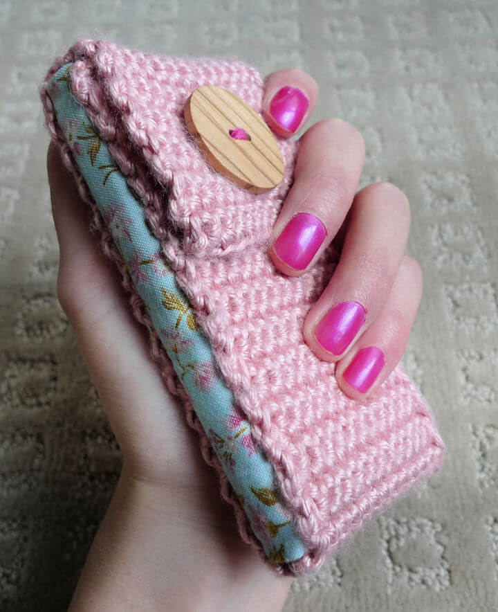 Crochet cell phone case kohlkopf pattern