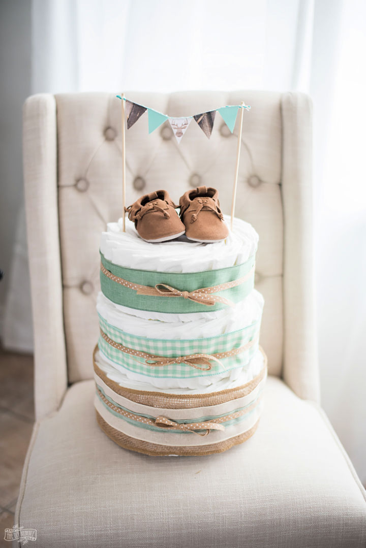 Diaper Cake Baby Shower Gift for Mom