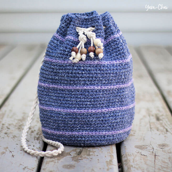 Free Crochet Drawstring Bag Pattern