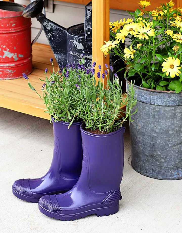 Garden Planters of Old Rubber Boots