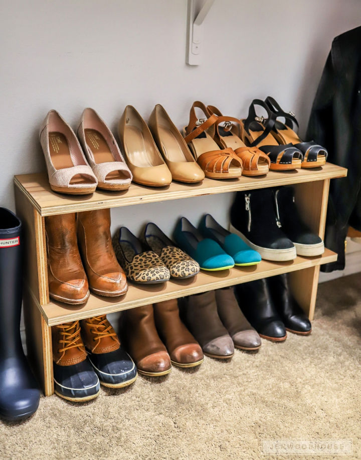 wooden boot rack