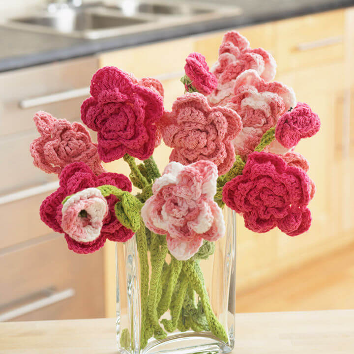 15 Simple Crochet Flower Bouquet Patterns DIY to Make