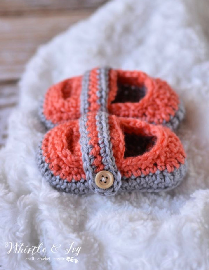 Monk Strap Booties Crochet Pattern