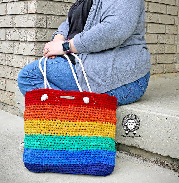 Rainbow Saver Tote Crochet Pattern