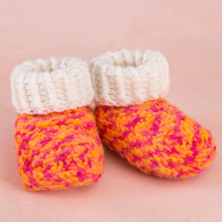Red Heart Crochet Happy Girl Booties