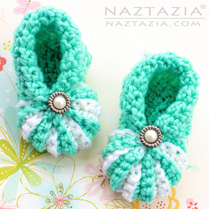 Simple Crochet Baby Booties