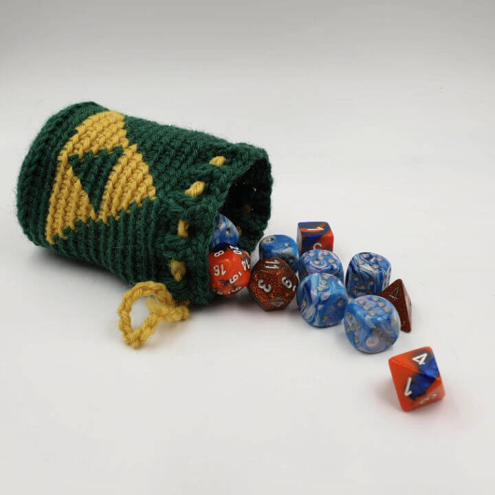 Zelda Triforce Dice Bag Crochet Pattern