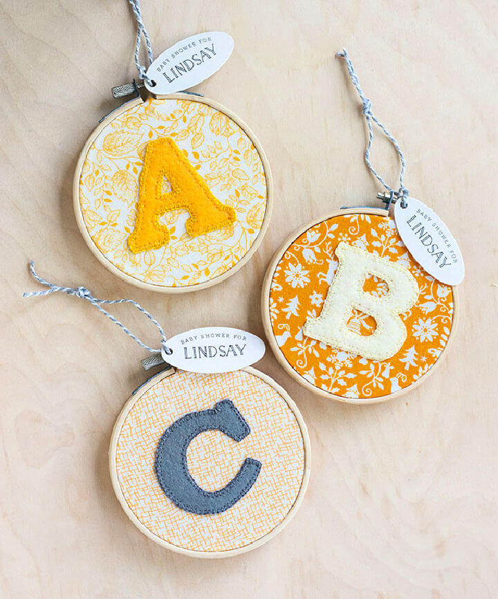Baby Shower Hoop Art