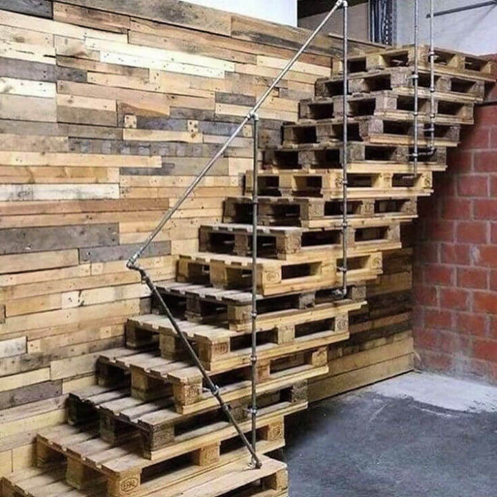 15 Inexpensive Pallet Stairs DIY Outdoor Wooden Steps
