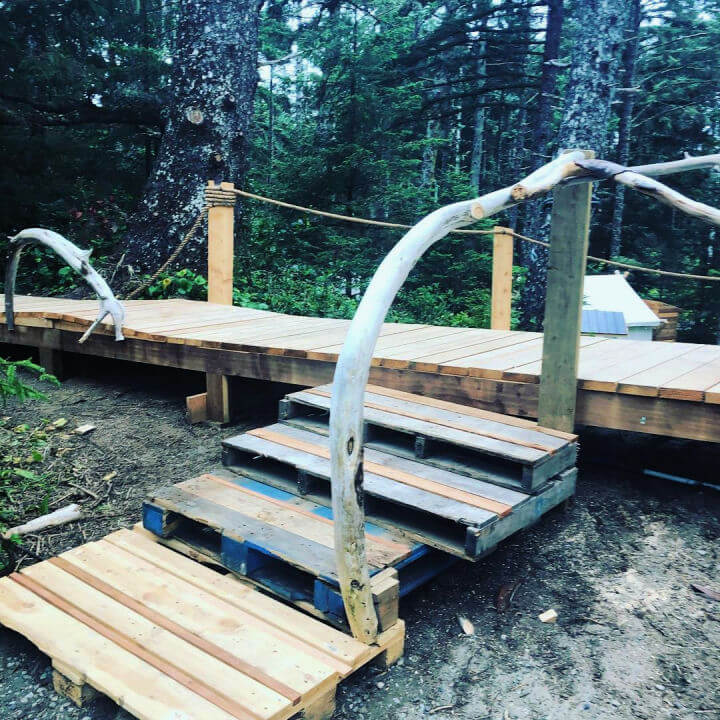 15 Inexpensive Pallet Stairs DIY Outdoor Wooden Steps